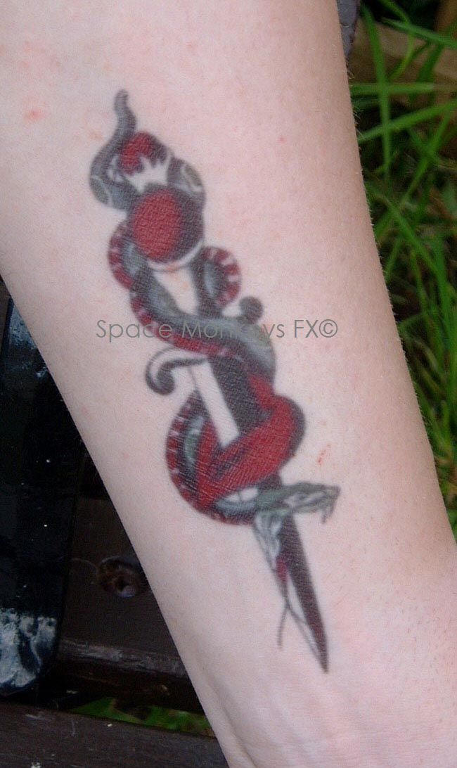 Snake and Dagger Tattoo by SpaceMonkeysFX on DeviantArt