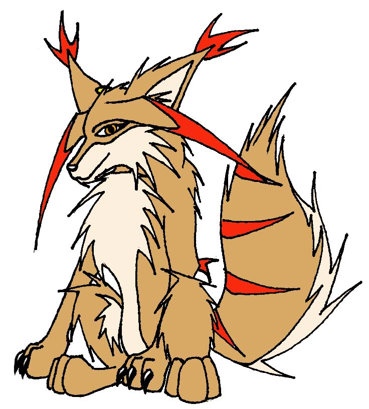 Flare's true wolf form colour