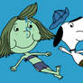 Peppermint Patty and Snoopy Underwater