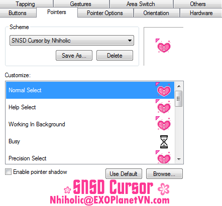 SNSD Cursor