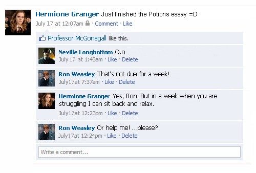 Hogwarts Facebook 2