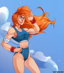 Muscule girl - Ilustration.