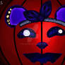 Cosmic bear on a pumpkin
