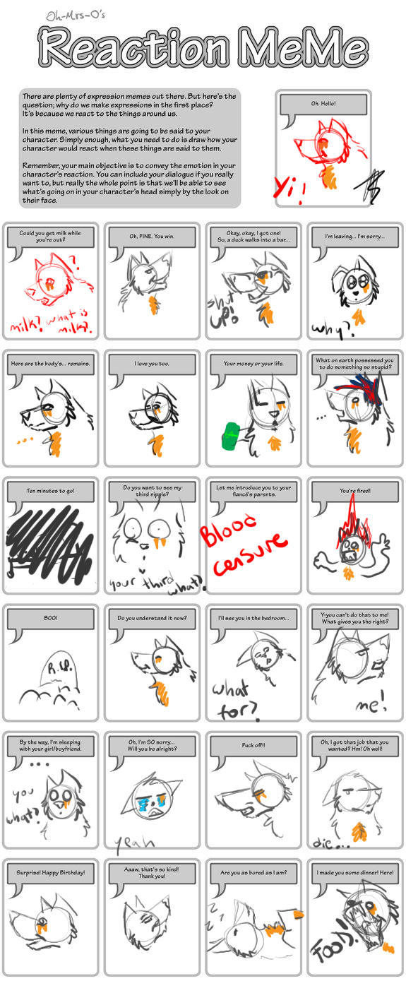 Fun Character Reaction Character Reaction Meme by FangsAndBloodWolfs on DeviantArt