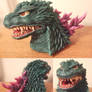 Godzilla 2000 Bust Sculpture more progress