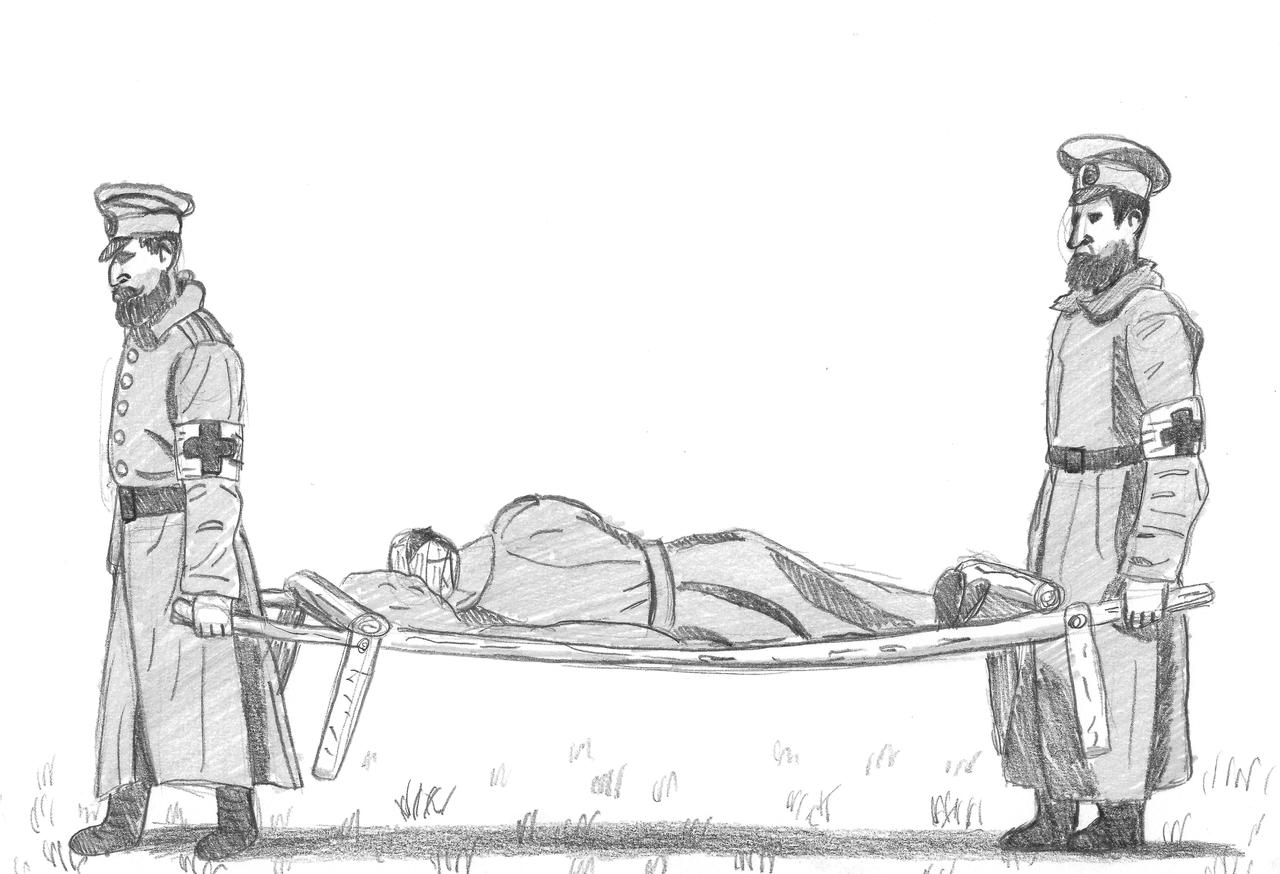 Russian stretcher bearers (WW1)
