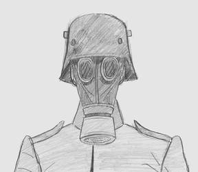 German Stormtrooper portrait WWI by DoodlingYankee