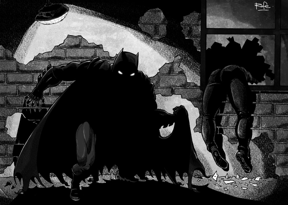Batman en el callejon by Rofelogos on DeviantArt