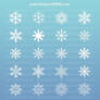 20 Snowflakes Photoshop Custom Shapes