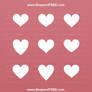 Hearts Photoshop Shapes by Shapes4FREE