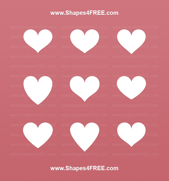 Hearts Photoshop Shapes by Shapes4FREE by Shapes4FREE on DeviantArt