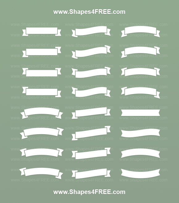 Shape Ribon Design Ribbons Photoshop Custom Shapes by Shapes4FREE on DeviantArt