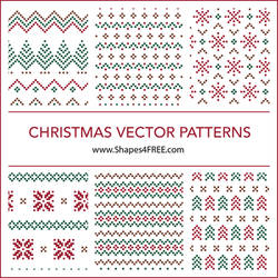 Christmas Pixel Patterns (SVG)