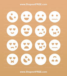 Smileys Photoshop Shapes (Volume 3) by Shapes4FREE