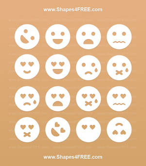 Smileys Photoshop Shapes (Volume 3)