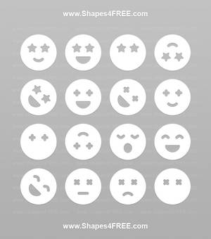 Smileys Photoshop Shapes (Volume 4)