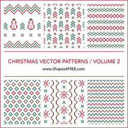 Christmas Pixel Patterns (SVG, Volume 2)