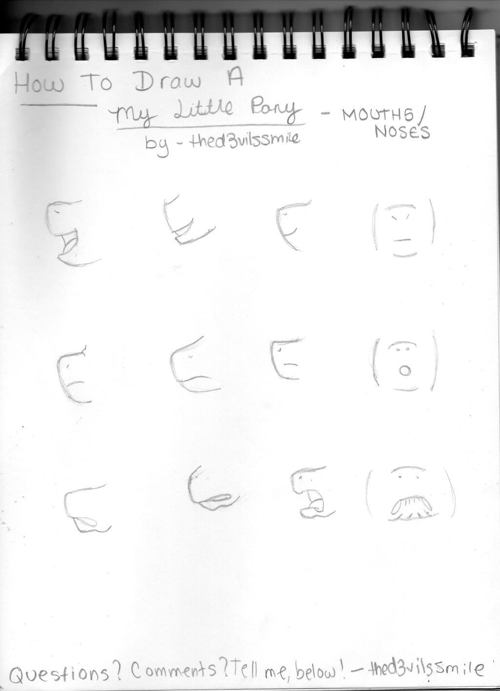 How To Draw A My Little Pony - Mouths And Noses
