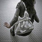 the gray metal bag by Vic4U