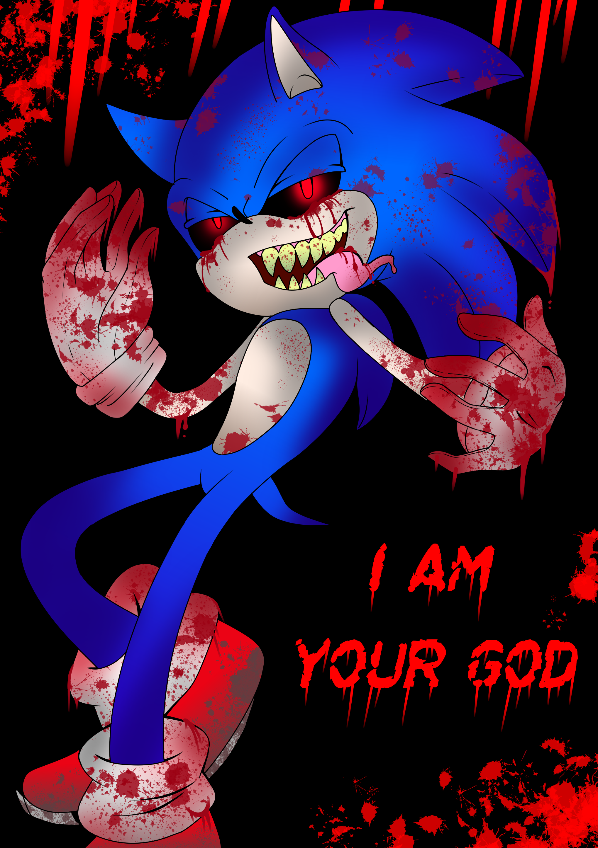 Gore/Fanart] Sonic.EXE One last round - Time is out! : r/DigitalArt