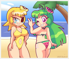 Melon and Lemon at the Beach