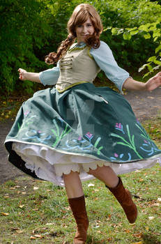 Princess Anna is dancing