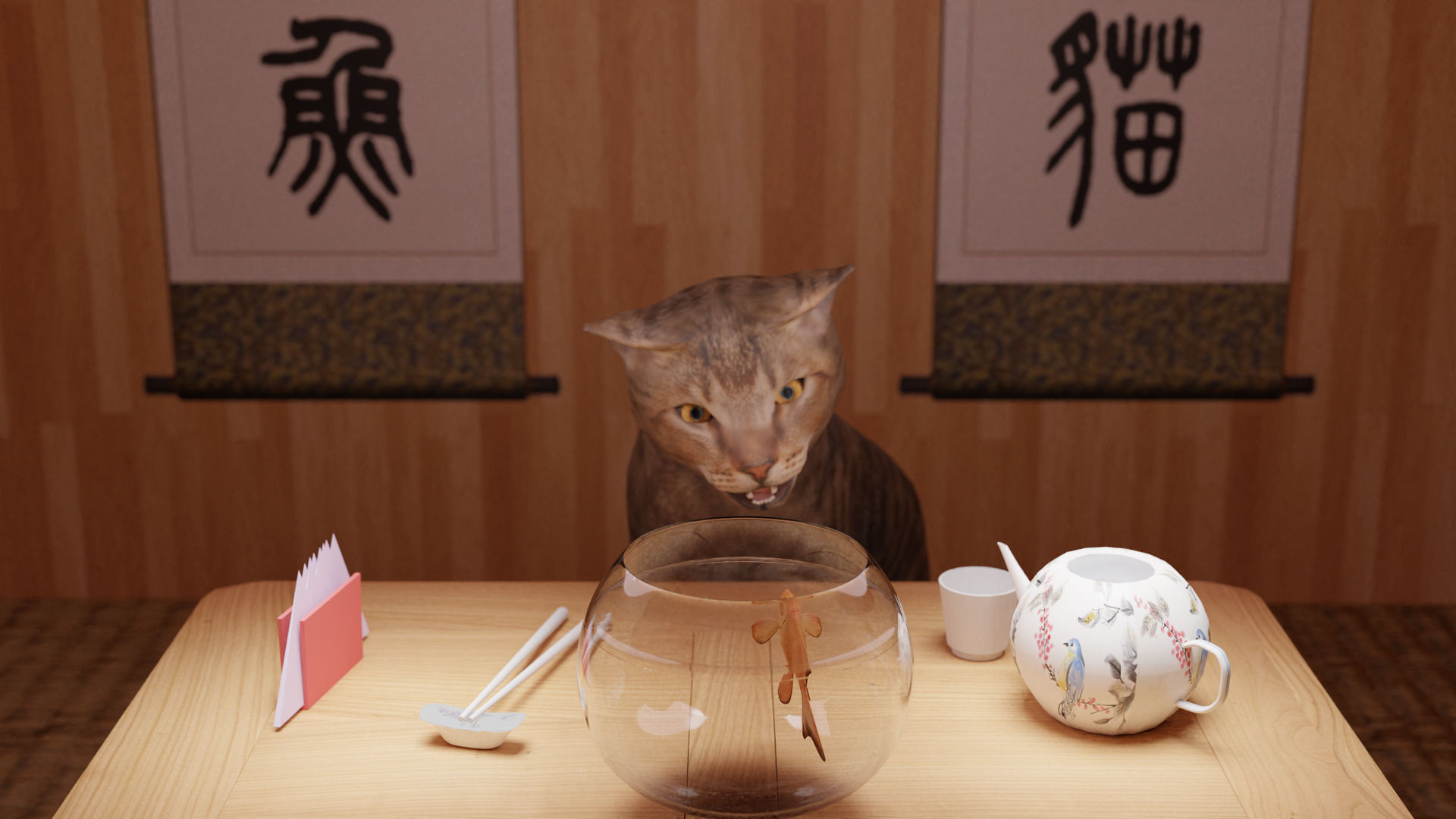 The Cat and the Fish II