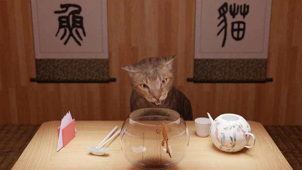 The Cat and the Fish II