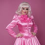 Sissy pansy wearing pink satin