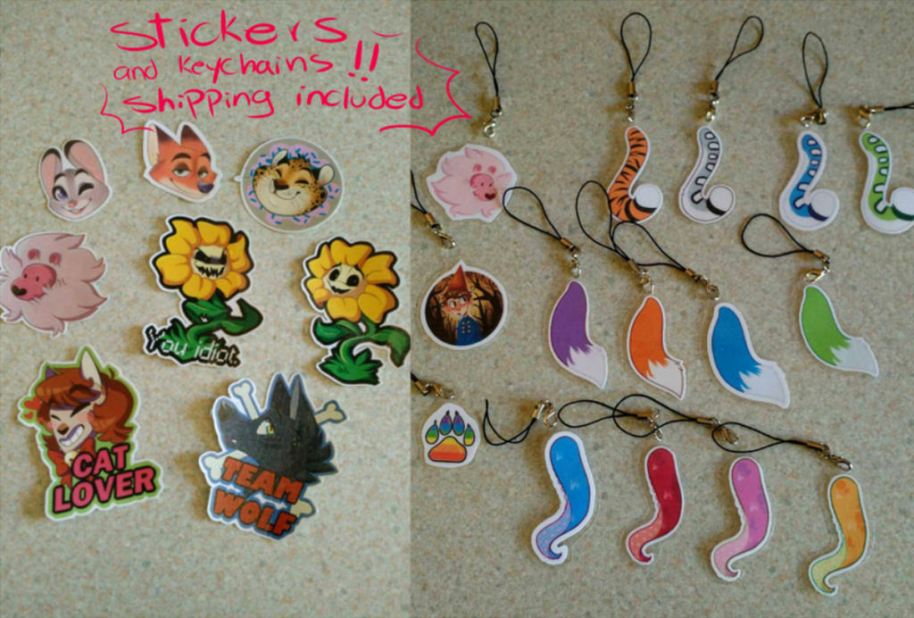 Keychain Collector Sticker Stickers and keychains for sale!! by atachi00 on DeviantArt