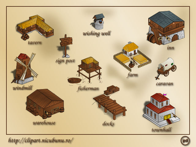 Game buildings: sample by nicubunu on DeviantArt