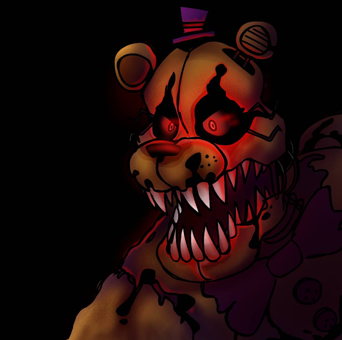 Fnaf4: N-Fredbear, Nightmare, N-Puppet by WellerInkson on DeviantArt