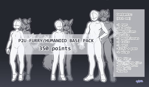 [P2U] Furry/Humanoid Base Pack
