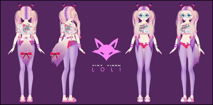 Vixy Vixen LOLI (VRChat avatar) Preview #1