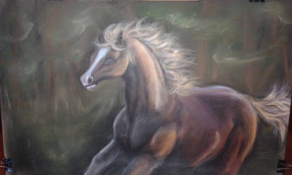 Horse soft pastel