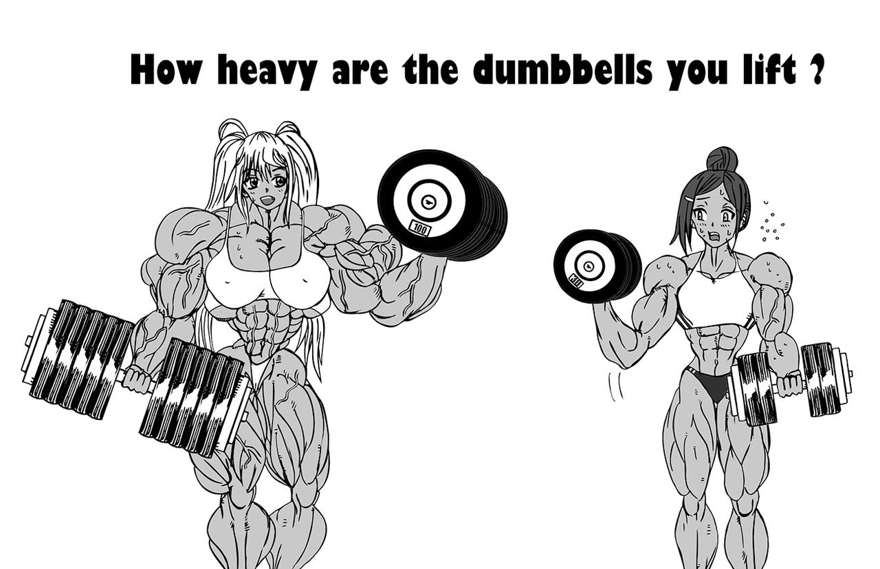 How heavy are the dumbbells you lift ? by e19700 on DeviantArt
