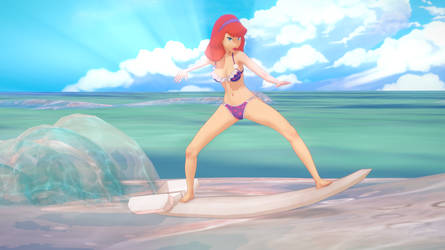 Daphne surfing!