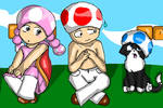 Toad, Toadette, and... Toadkit