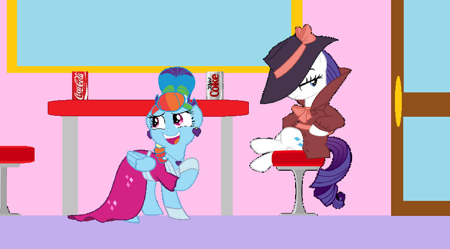 Meg Rarity Rainbow Meg and Detective Rarity at the diner by CaptainPonyboy1999 on ...