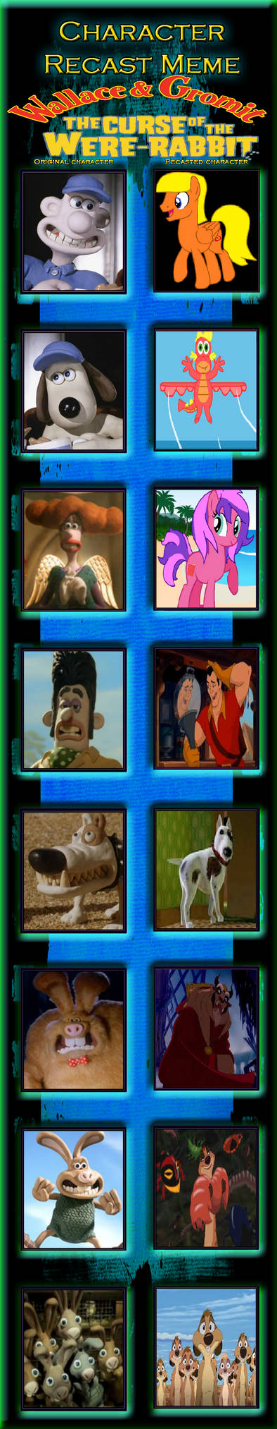 Shaw Vs Were Rabbit The recast of The Curse of Were Rabbit by CaptainPonyboy1999 on DeviantArt