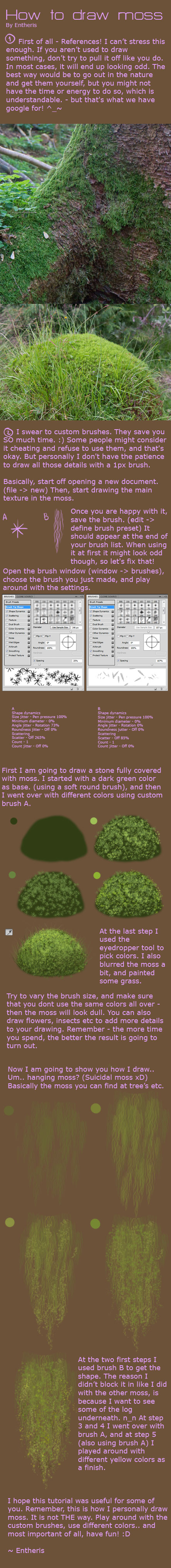 How to draw moss by Entheris on DeviantArt