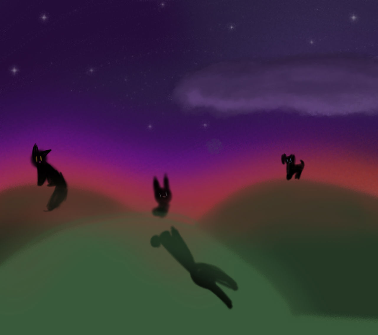 The rabbit. the dog. the cat by XxHollowGraficxX on DeviantArt