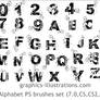 Alphabet and numbers PS brush