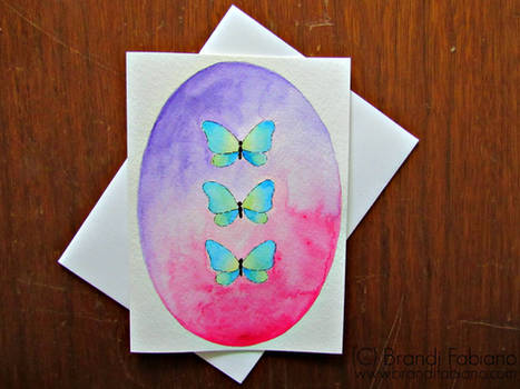 Spring Butterflies - Greeting Card