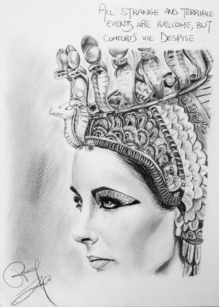 Cleopatra (Pencil Drawing) by lunaroveda on DeviantArt