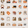 Flat Vector Business Shopping Icon Illustrations