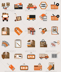 Flat Vector Business Shopping Icon Illustrations by CURSORCH