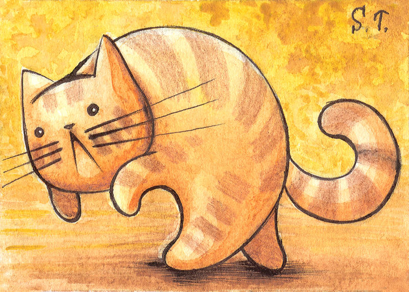 ACEO Gone cat