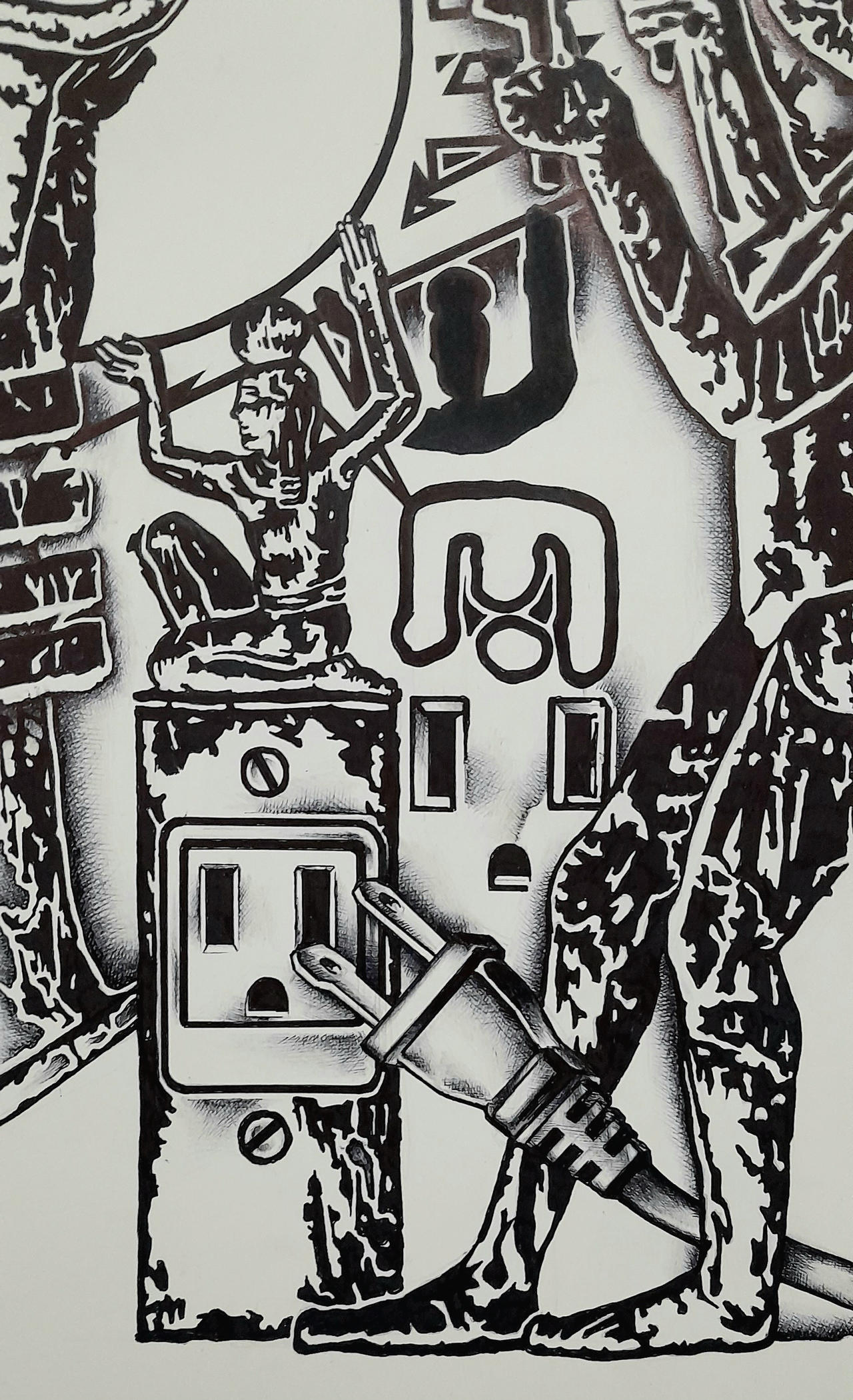Technology of the alien gods (detail). by NizinLopez on DeviantArt