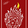 FLAME PENTAGRAM TATTOO